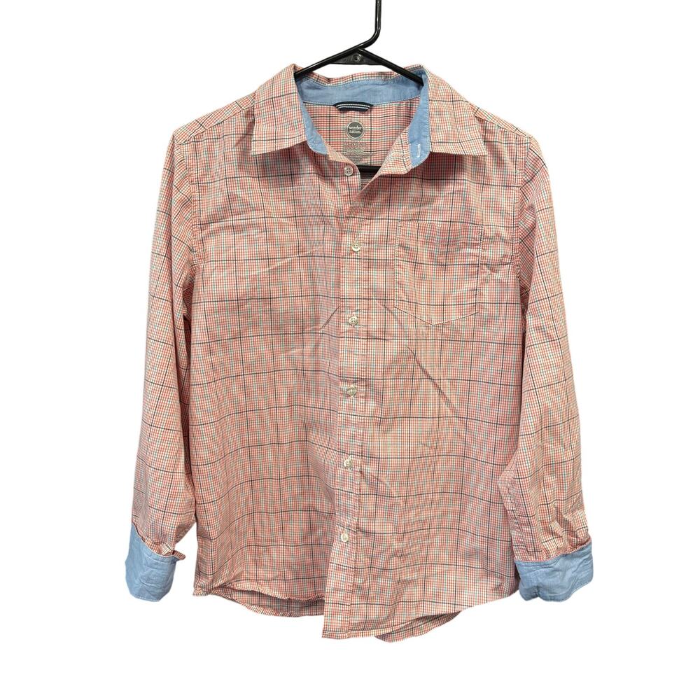 *LAST CHANCE* Red and Blue Plaid Button-Up - Wonder Nation - XXL (18)
